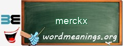 WordMeaning blackboard for merckx